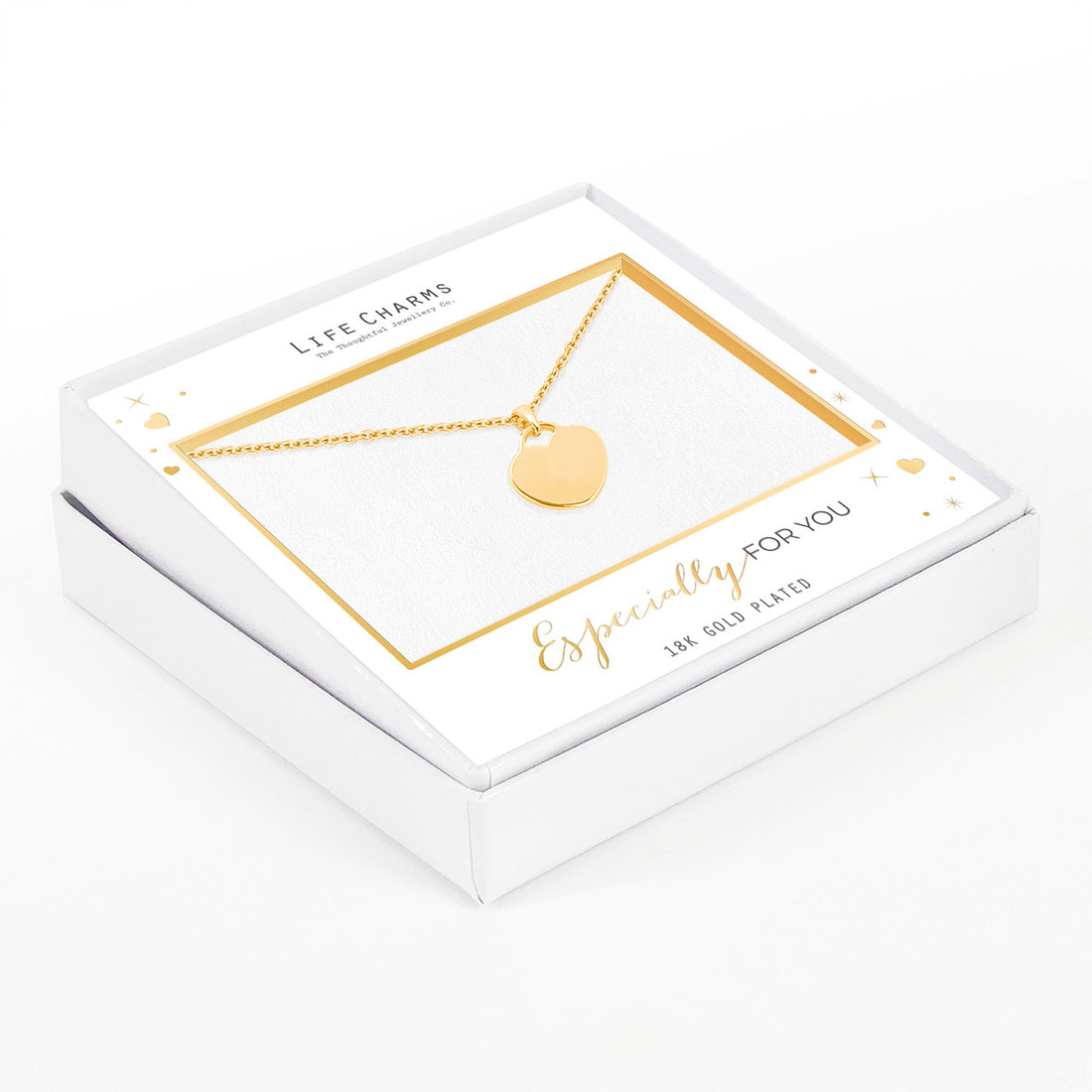 EFY Flat heart necklace in gold
