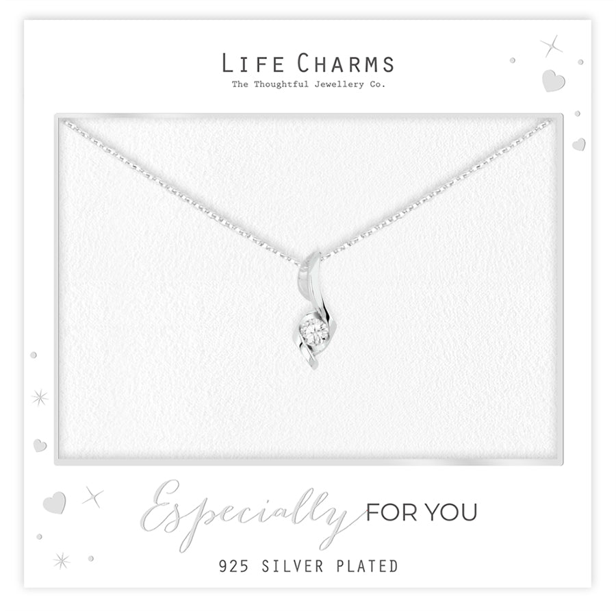 Crystal motif pendant necklace