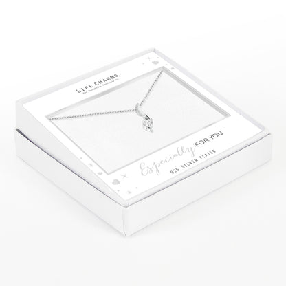 Crystal motif pendant necklace