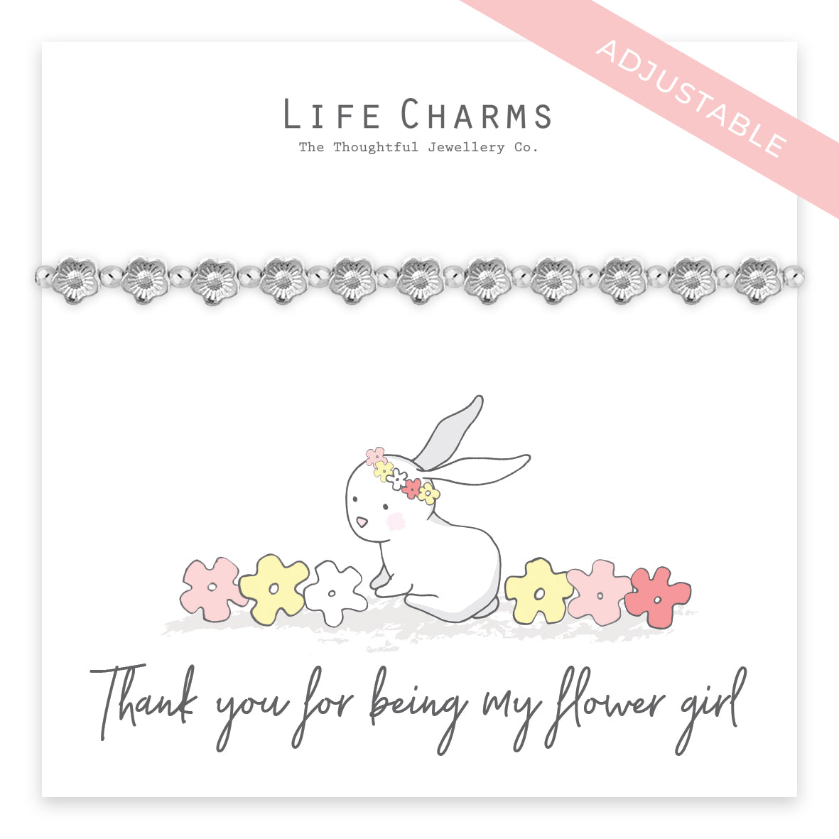 Thank You Flower Rosey Rabbits