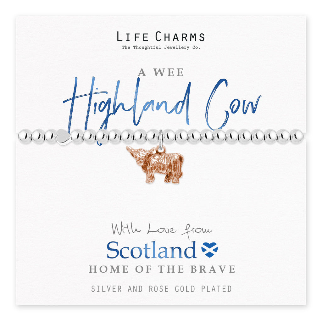 Love Scotland Highland Cow bracelet