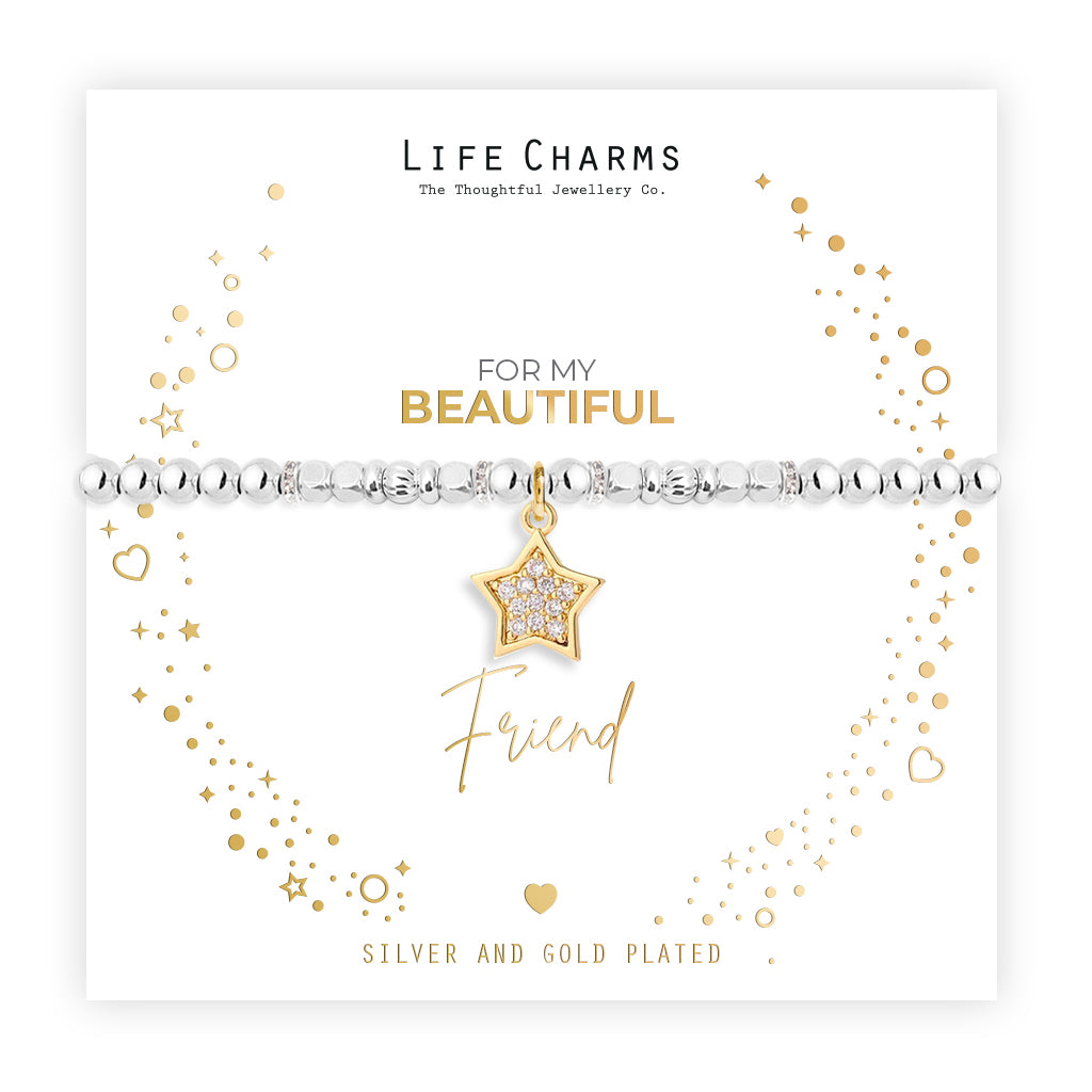 Beautiful Friend sparkly bracelet in a Christmas sleeve