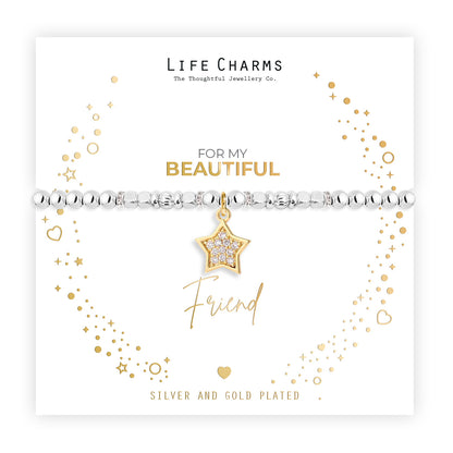 Beautiful Friend sparkly bracelet in a Christmas sleeve