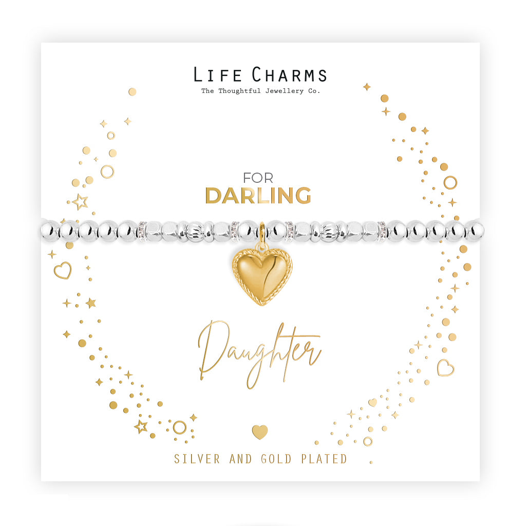 Darling Daughter sparkly bracelet in a Christmas sleeve