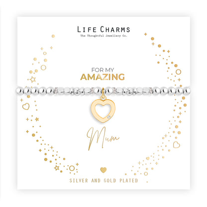 Amazing Mum sparkly bracelet in a Christmas sleeve