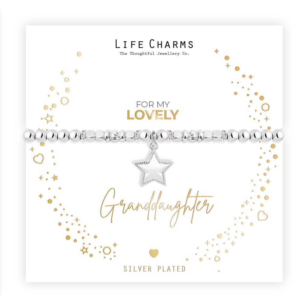 Granddaughter sparkly bracelet in a Christmas sleeve