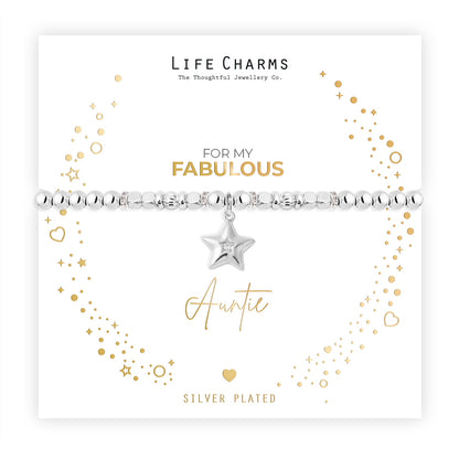 Auntie sparkly bracelet in a Christmas sleeve