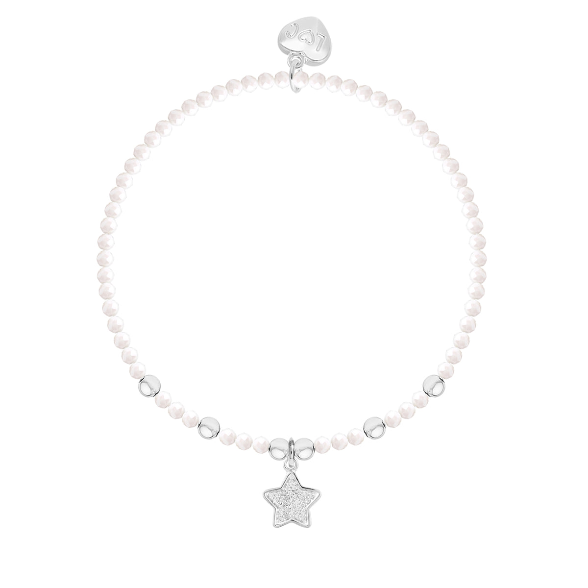 Holly jolly Christmas crystal charm bracelet on a hanging card