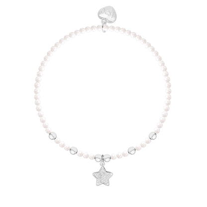Holly jolly Christmas crystal charm bracelet on a hanging card