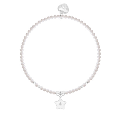 Merry Christmas crystal charm bracelet on a hanging card