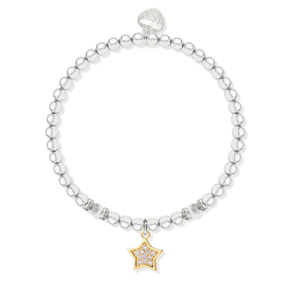 Silver and gold charm bracelet with Christmas sleeve - Friend