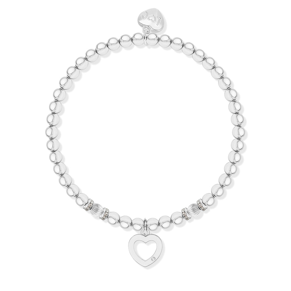 Silver charm bracelet with Christmas sleeve - Grandma