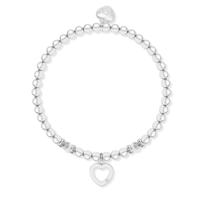 Silver charm bracelet with Christmas sleeve - Grandma