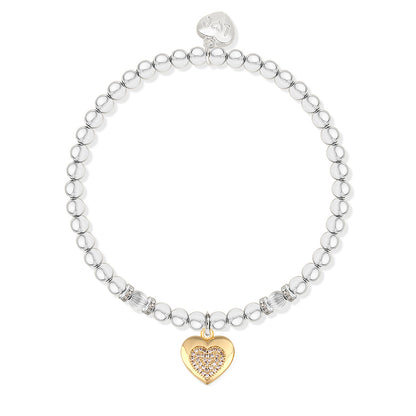 Silver and gold charm bracelet with Christmas sleeve - Daughter