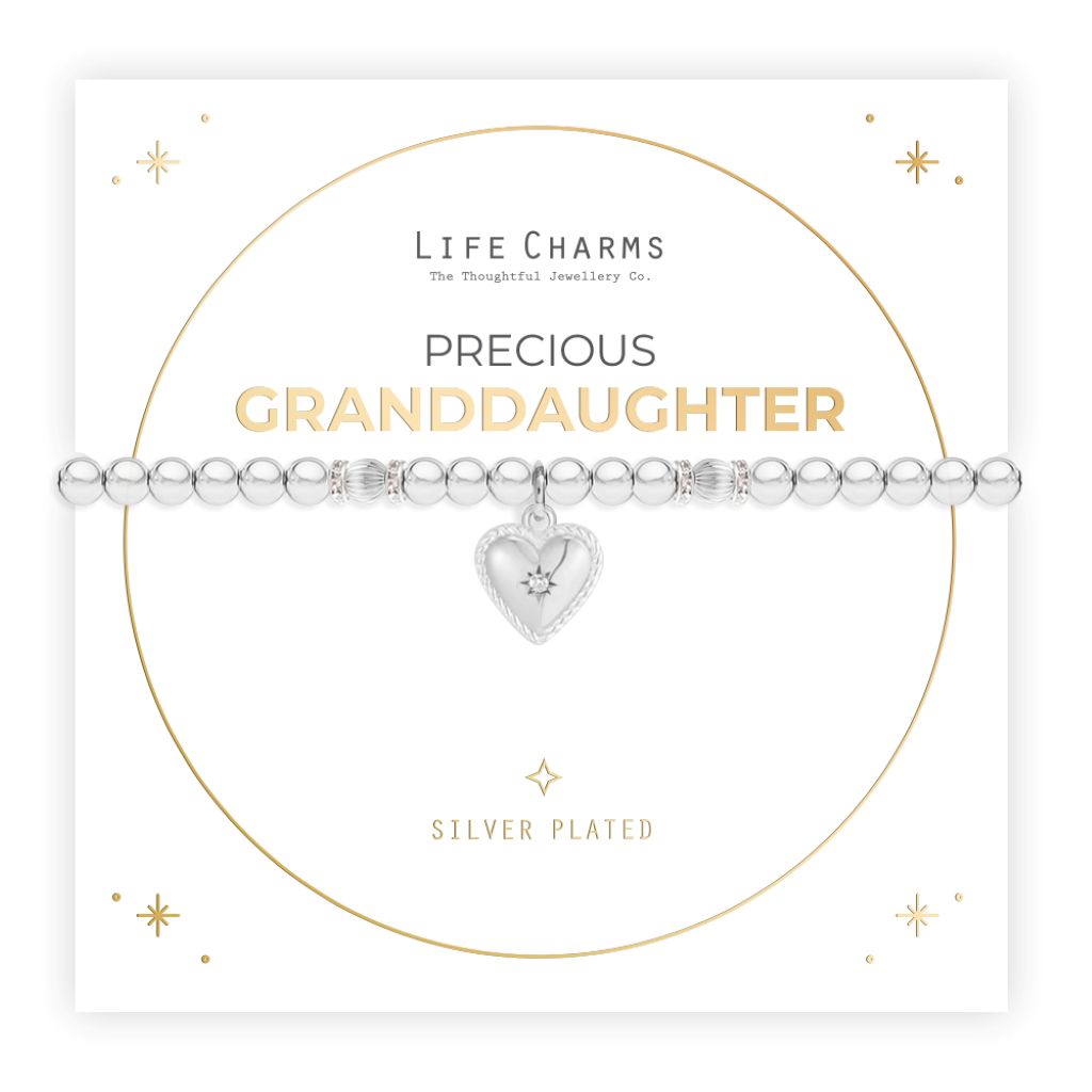 Silver charm bracelet with Christmas sleeve - Granddaughter