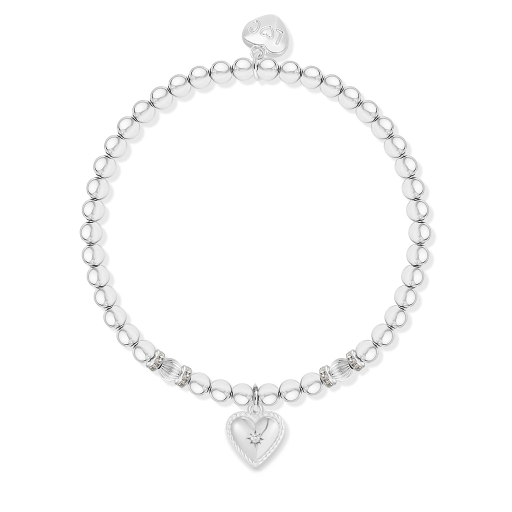 Silver charm bracelet with Christmas sleeve - Granddaughter