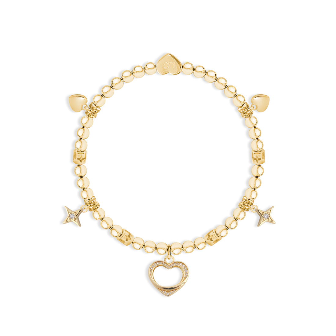 Christmas charm bracelet in a keepsake box with bow - Friendship