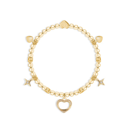 Christmas charm bracelet in a keepsake box with bow - Friendship