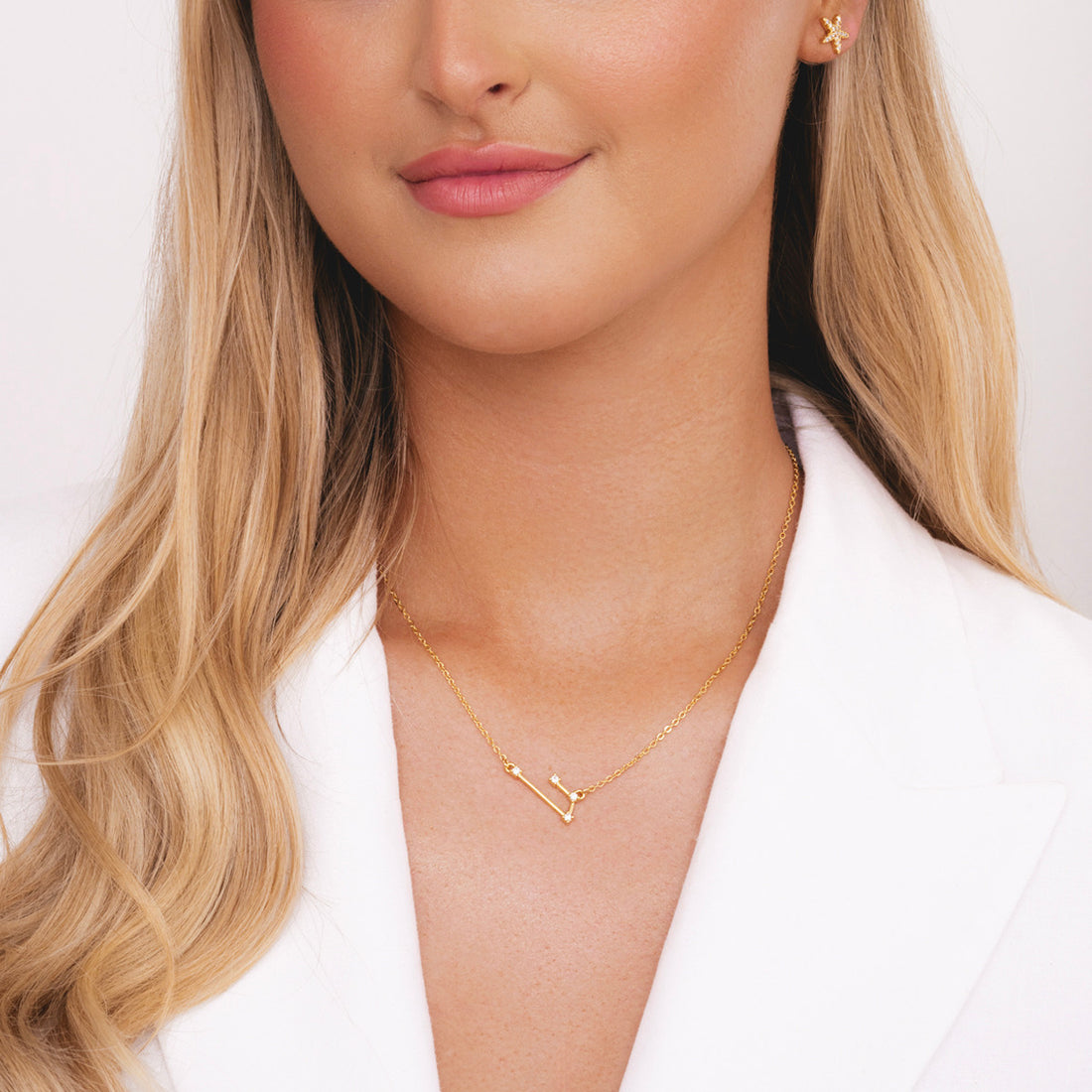 Aries Gold Zodiac Constellation Necklace