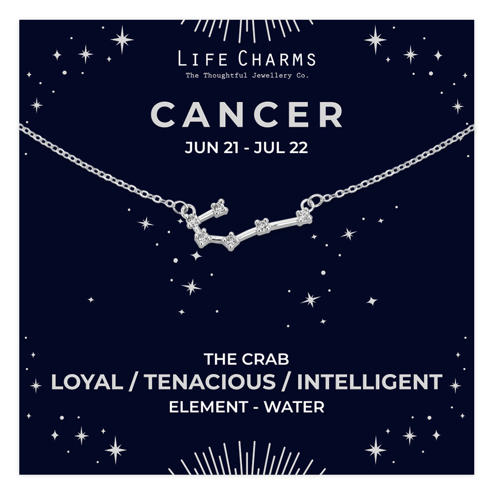 Cancer Silver Zodiac Constellation Necklace