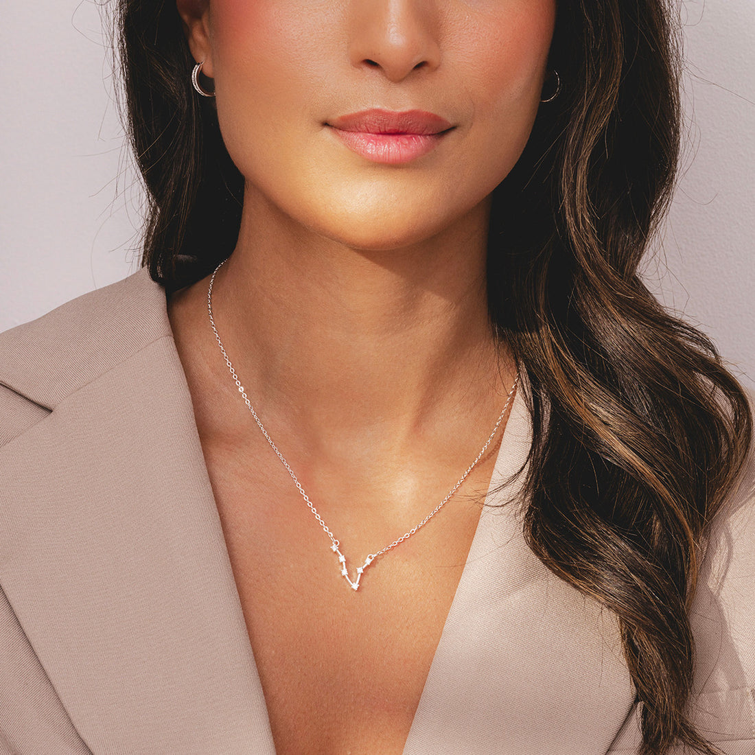 Gemini Silver Zodiac Constellation Necklace