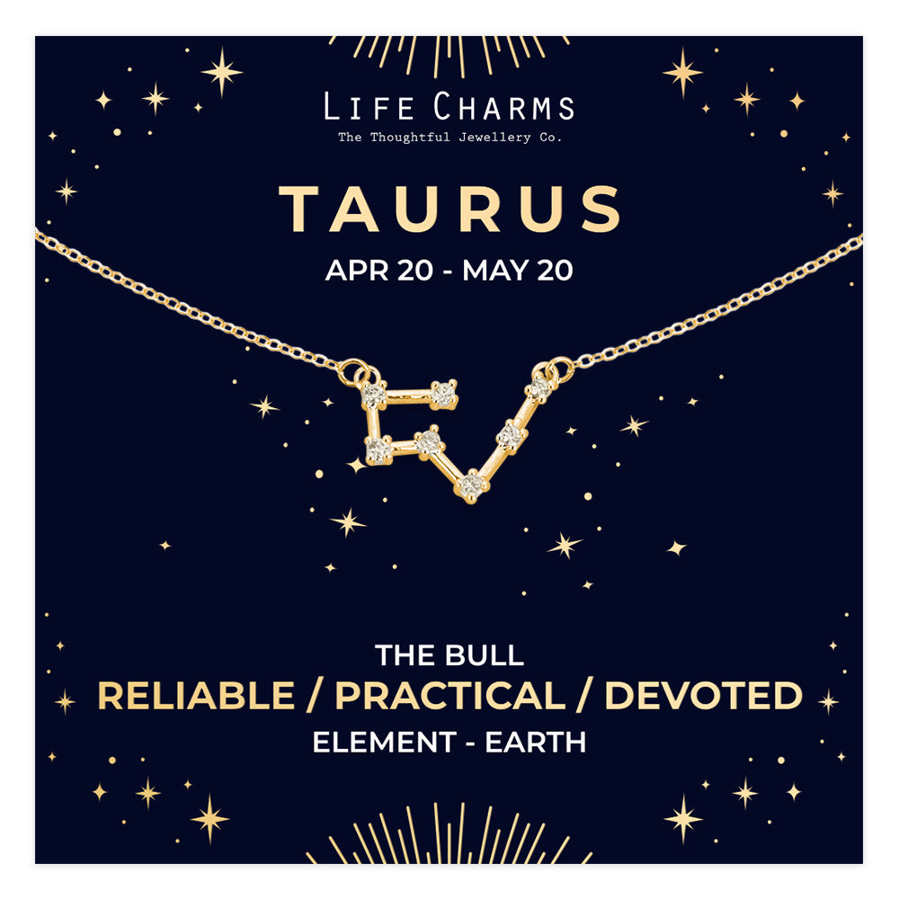 Taurus Gold Zodiac Constellation Necklace