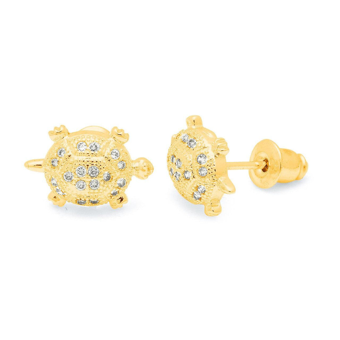 Turtle gold studs