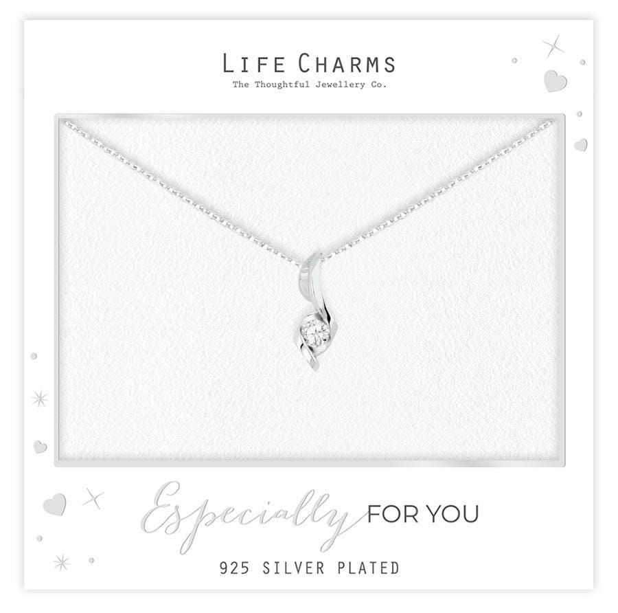 Crystal motif pendant necklace