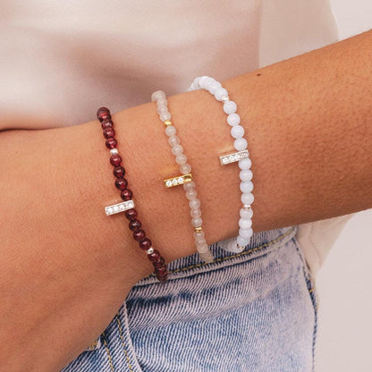 Labradorite &amp; gold beads healing crystals bracelet