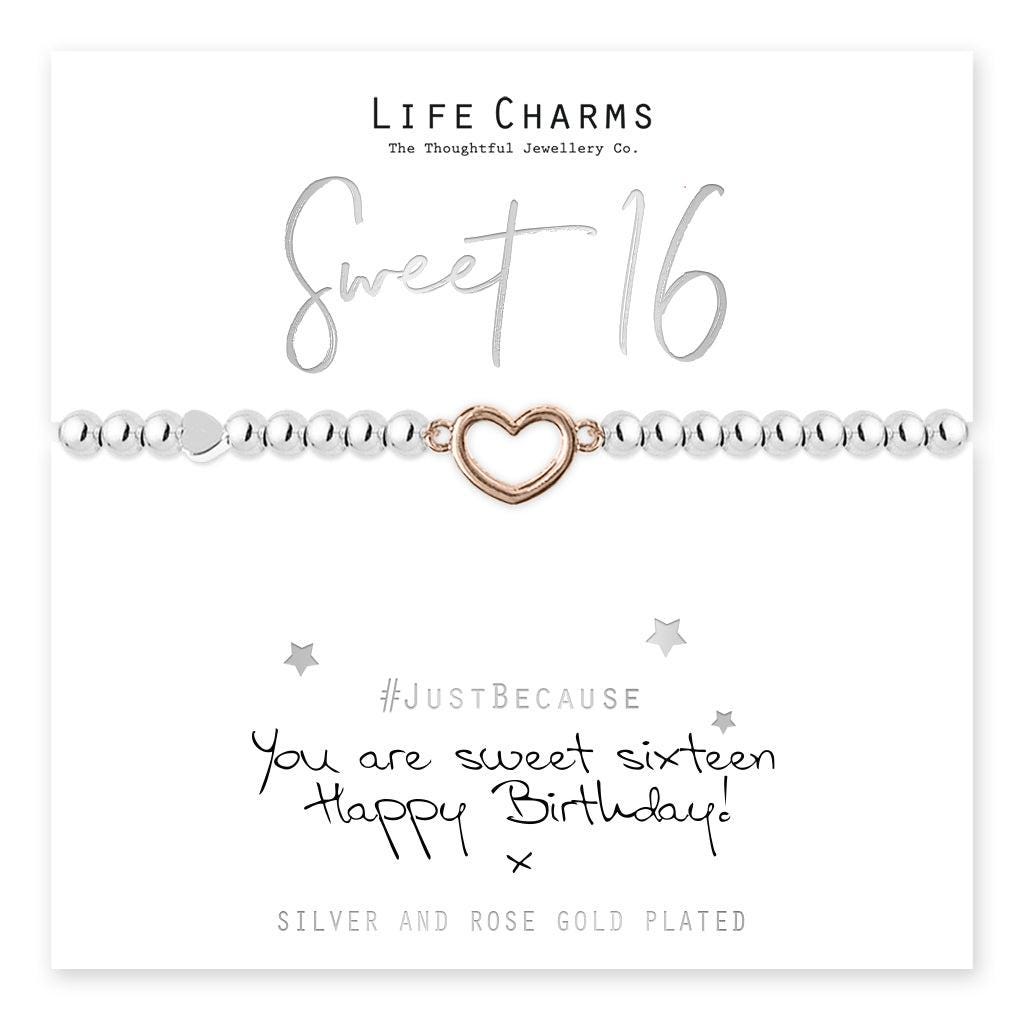 Sweet 16 Rose Gold Heart Bracelet
