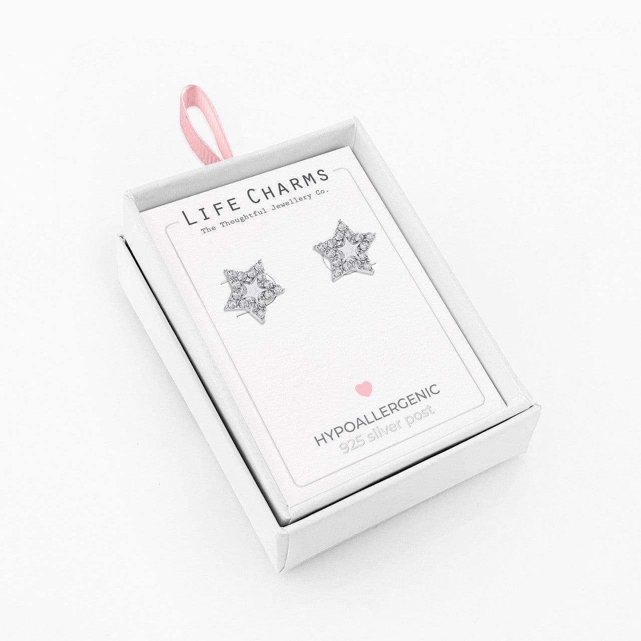 Twinkle stars silver studs