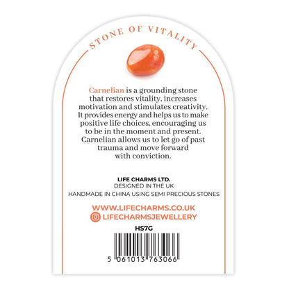 Carnelian &amp; gold beads healing crystals bracelet