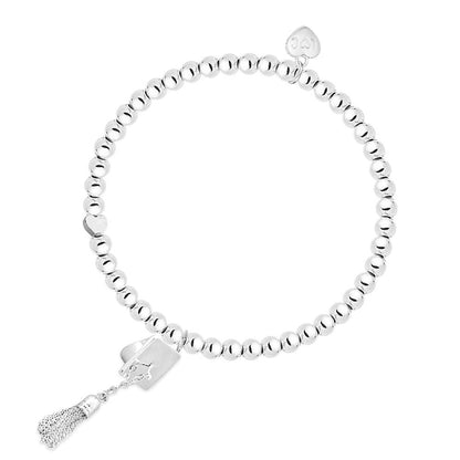 Silver Graduation Bracelet