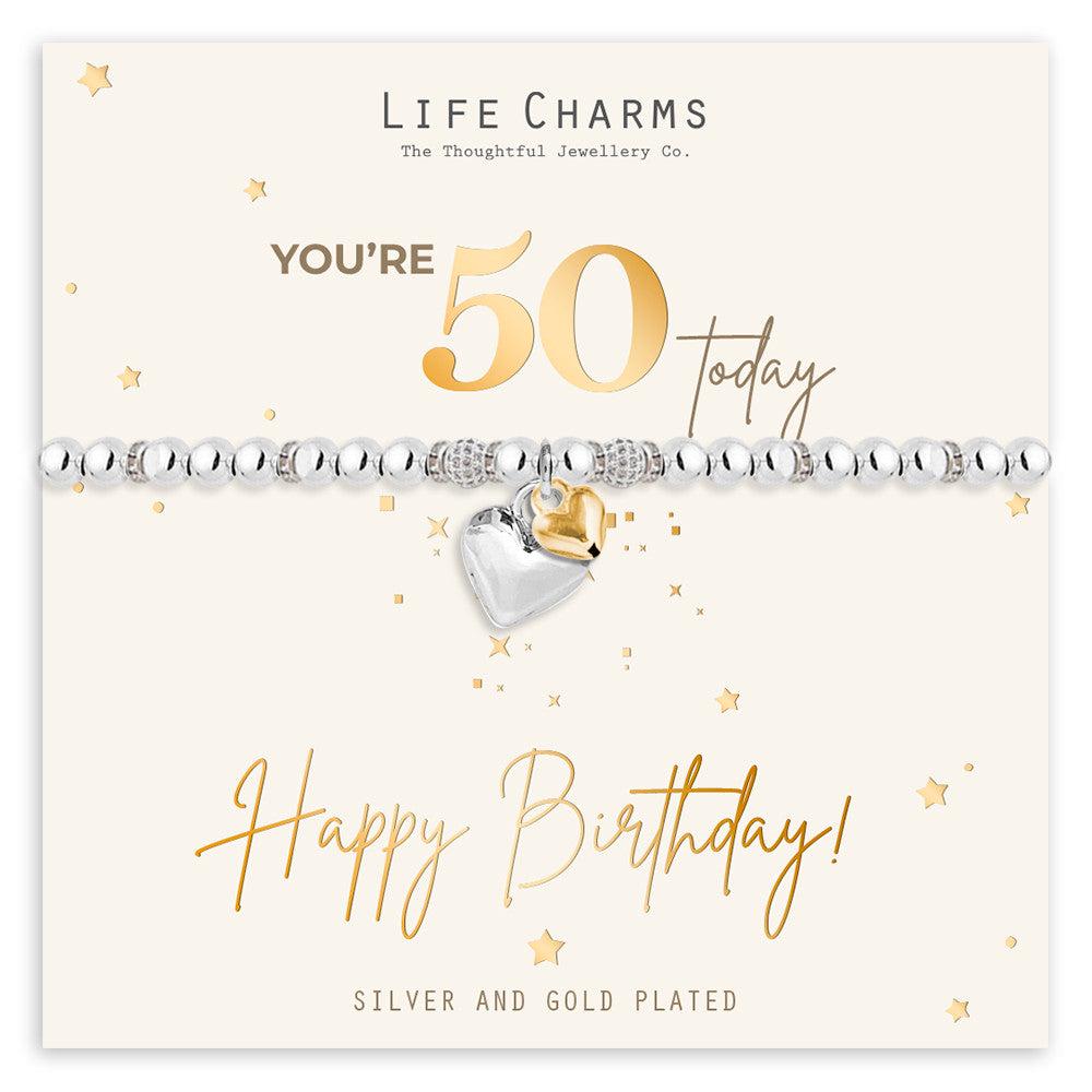 Happy 50th Birthday bracelet