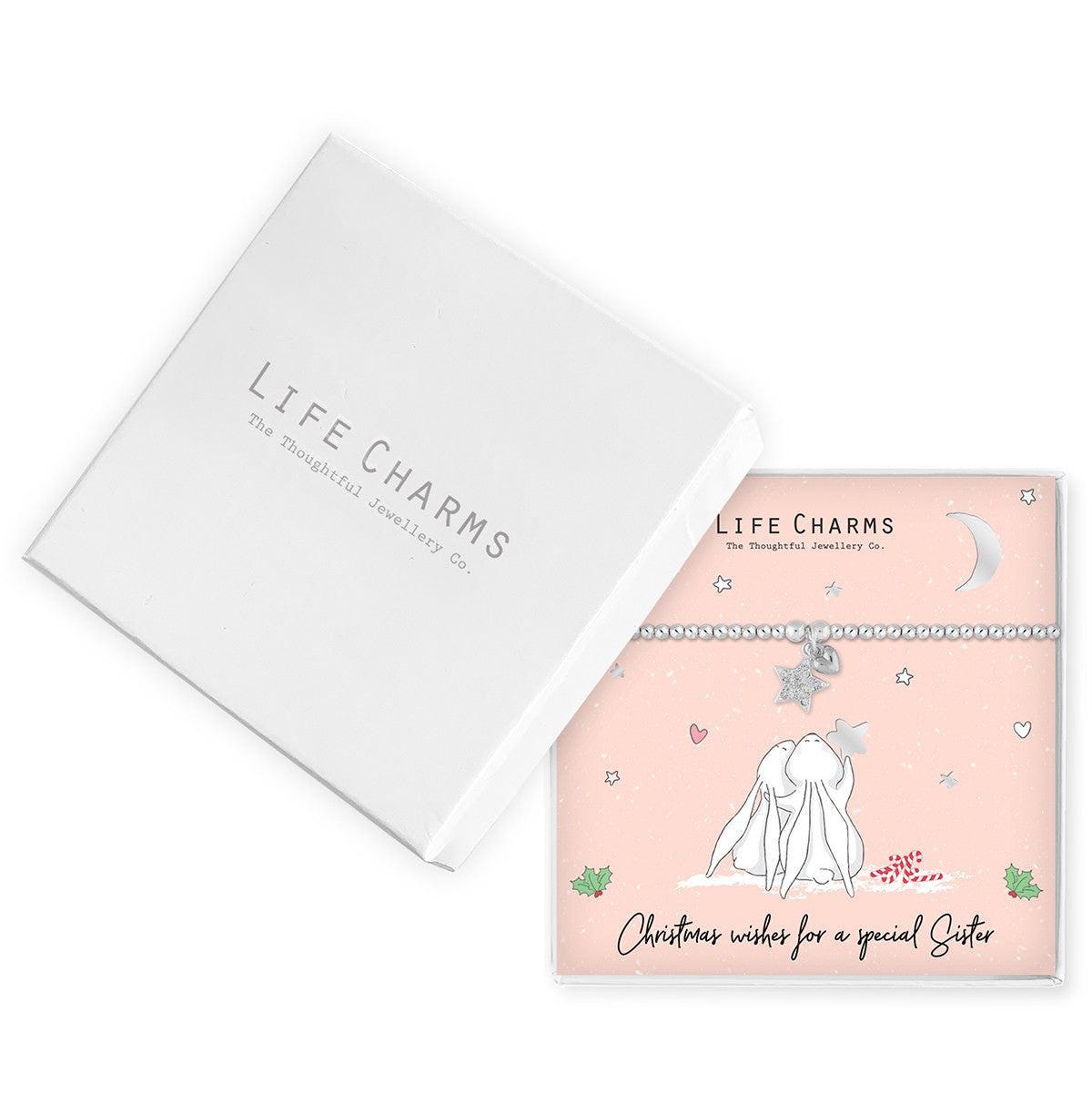 Rosey rabbits christmas wishes for a special sister