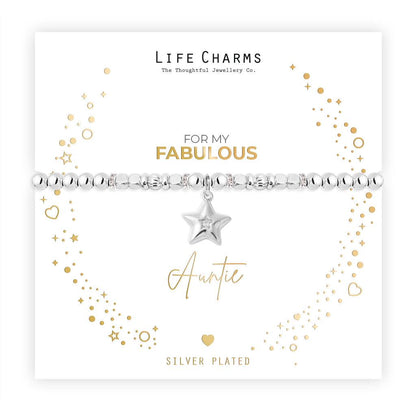 Auntie sparkly bracelet in a Christmas sleeve