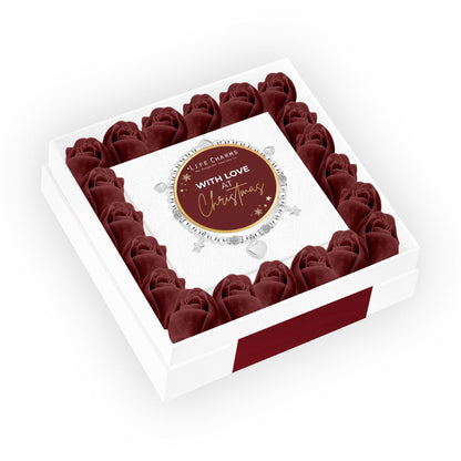 Christmas flower box with sleeve - With Love at Christmas