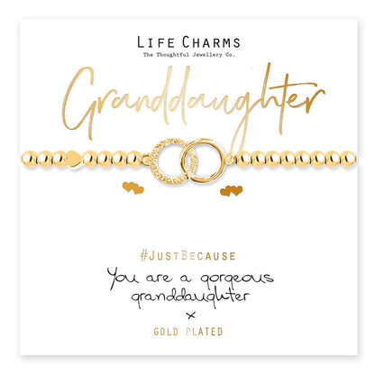 Granddaughter gold charm bracelet