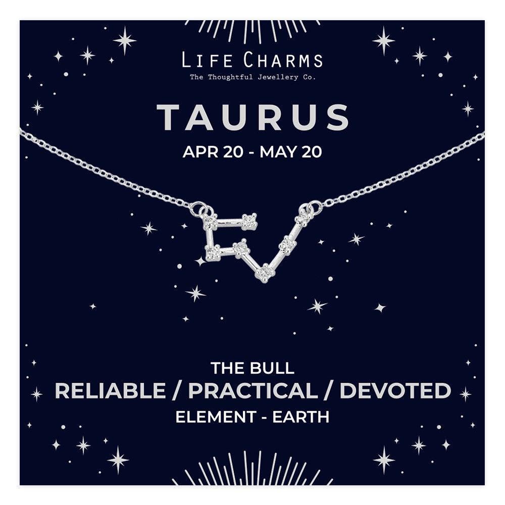 Taurus Silver Zodiac Constellation Necklace