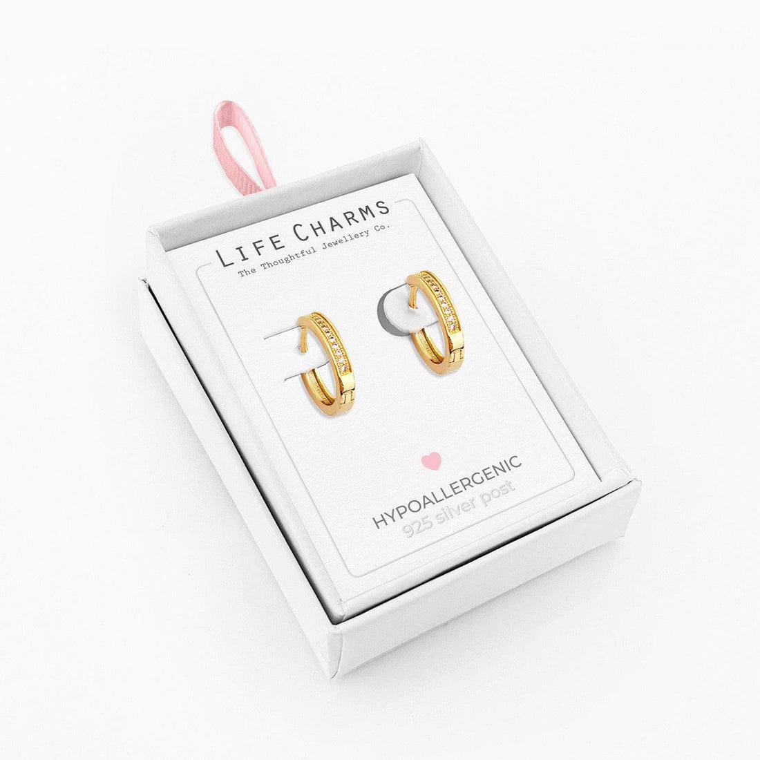 Diamond gold circle earrings