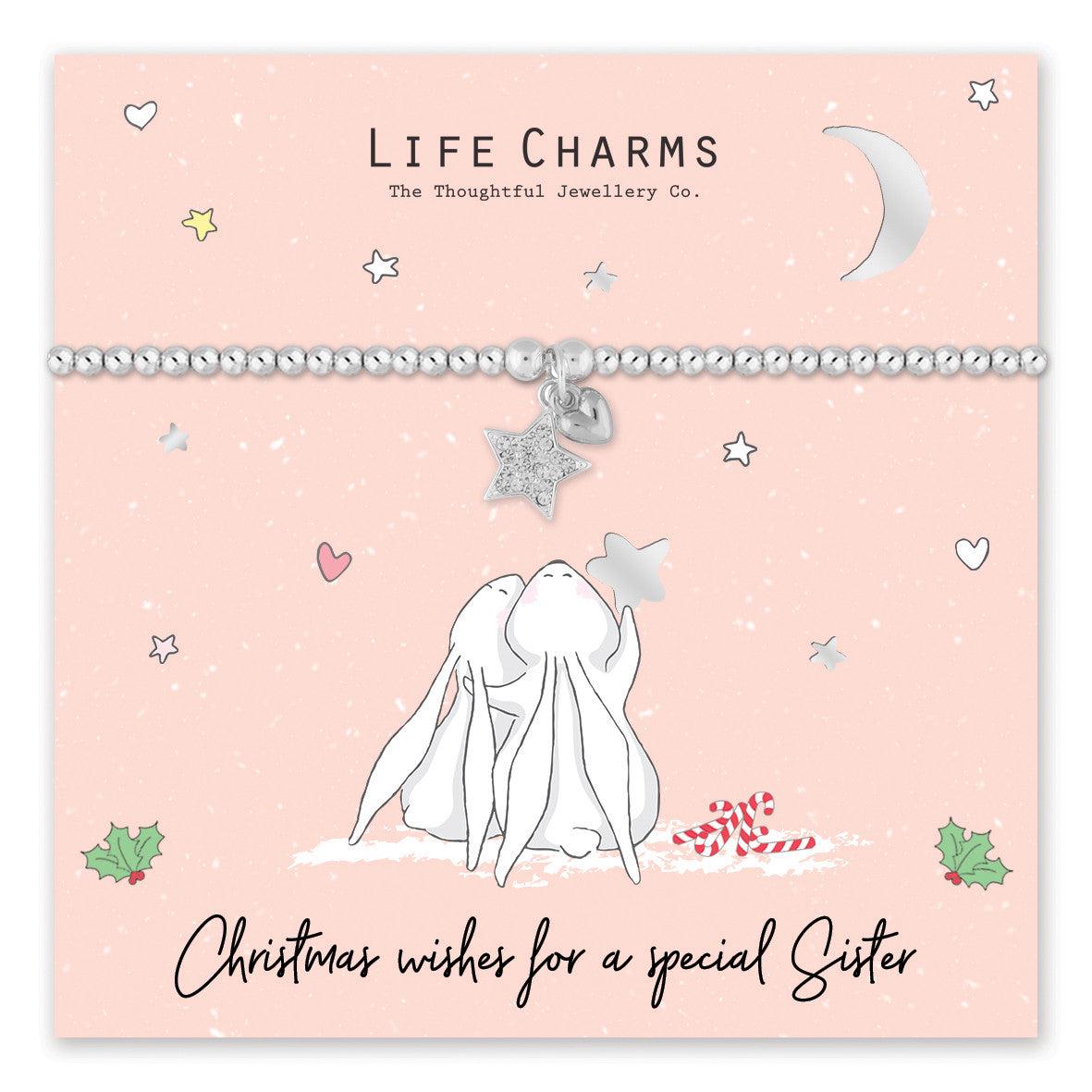 Rosey rabbits christmas wishes for a special sister