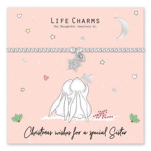 Rosey rabbits christmas wishes for a special sister