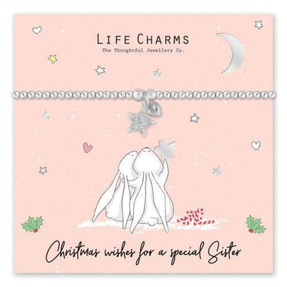 Rosey rabbits christmas wishes for a special sister