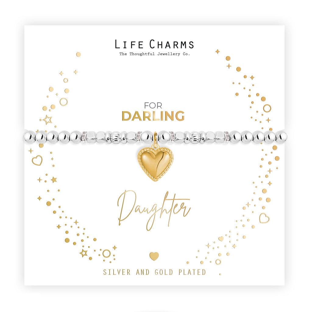 Darling Daughter sparkly bracelet in a Christmas sleeve