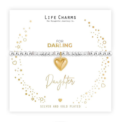 Darling Daughter sparkly bracelet in a Christmas sleeve