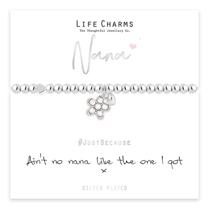 Nana Sparkling Flower Charm Bracelet