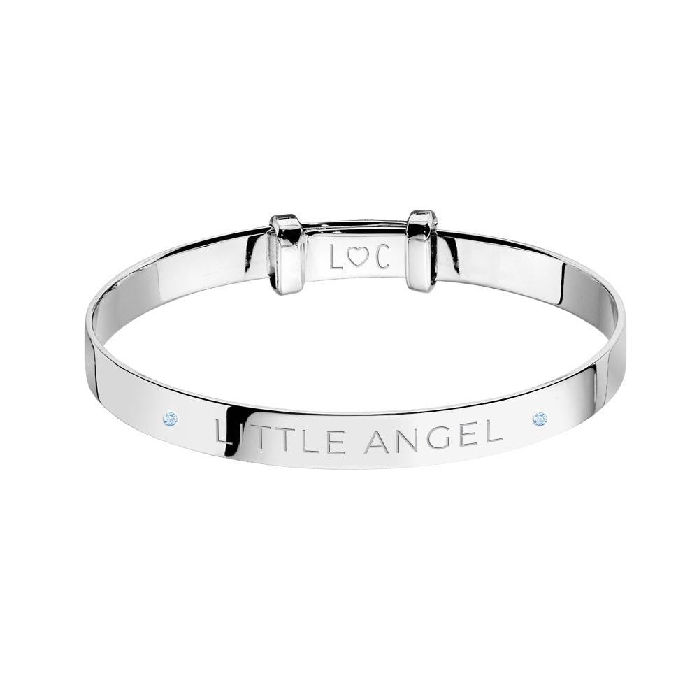 Christening baby boy bangle Little Angel