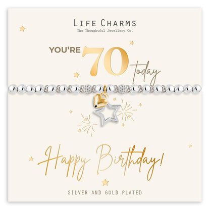 Happy 70th Birthday bracelet