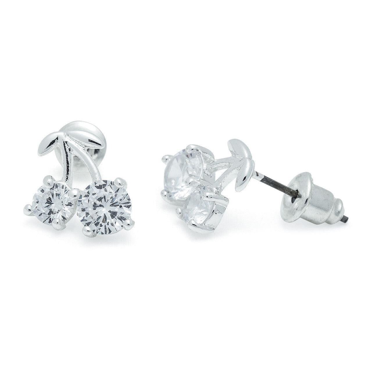 Cherry drops silver studs
