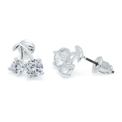 Cherry drops silver studs